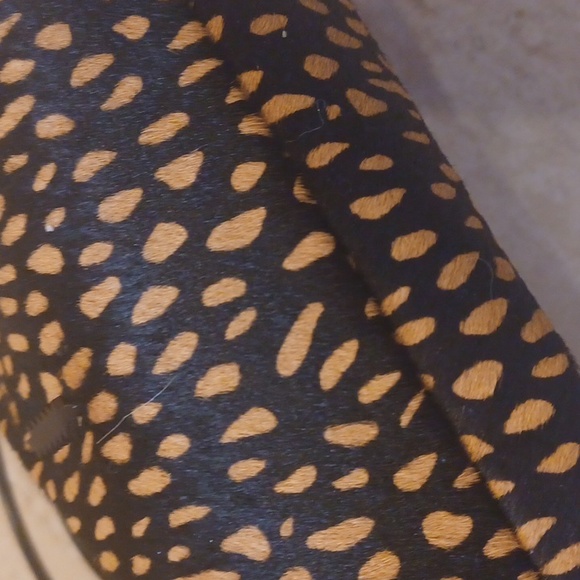 NWT THACKER New York Caramel Spotted Dyed Cow Fur Versatile Kara Crossbody Bag - Picture 13 of 13